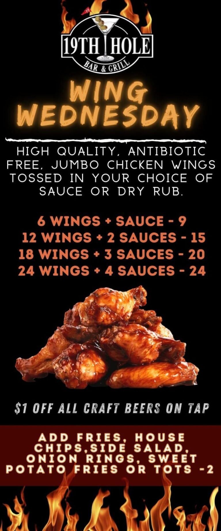 wing Wednesday 19th Hole Bar & Grill